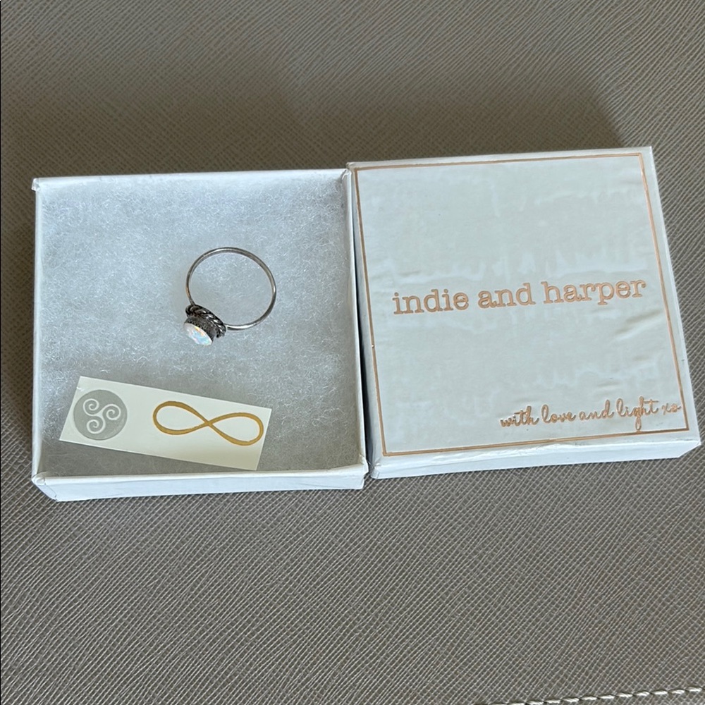Silver opal Ring by Indie and Harper